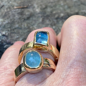 Golden Aquamarine Ring #1