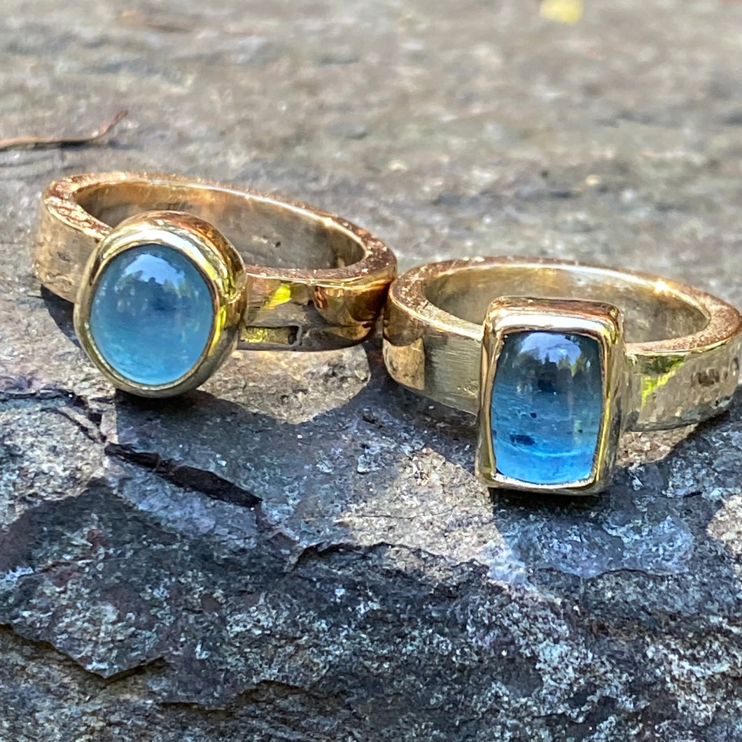 Golden Aquamarine Ring #1