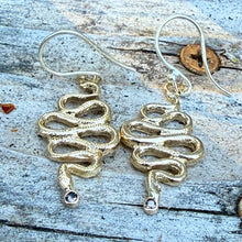 Load image into Gallery viewer, Gold Snake Earrings #1
